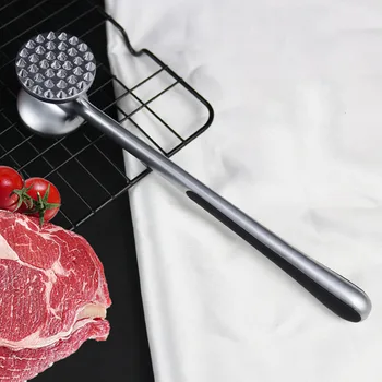 

1pc Zinc Alloy Hammer Kitchen Meat Mallet Metal Beef Steak Chicken Tenderizer Double-sided Meat Hammer