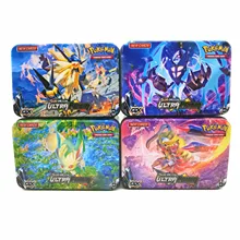 42 шт./компл. железный ящик Pokemon TAKARA TOMY боевые игрушки хобби Коллекционные вещи игра Коллекция аниме-открытки для детей