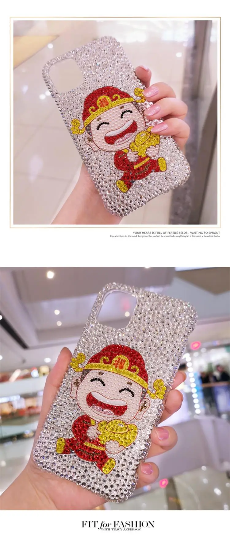 Роскошный блестящий чехол для iphone 11 XS max, чехол для iphone XS, xr, X, 6, 6SP, 7, P, 8, 8 plus, God of Wealth, чехол 11pro, сделай сам