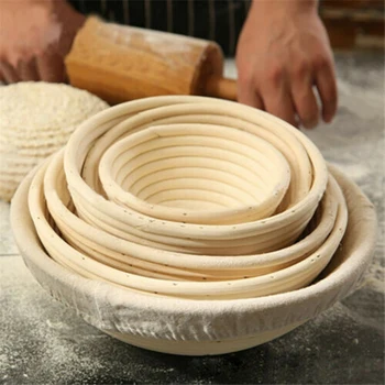

Fermentation Rattan Basket Natural Country Baguette French Dough Banneton Brotform Proofing Baskets Mass Pastry Wicker Tool