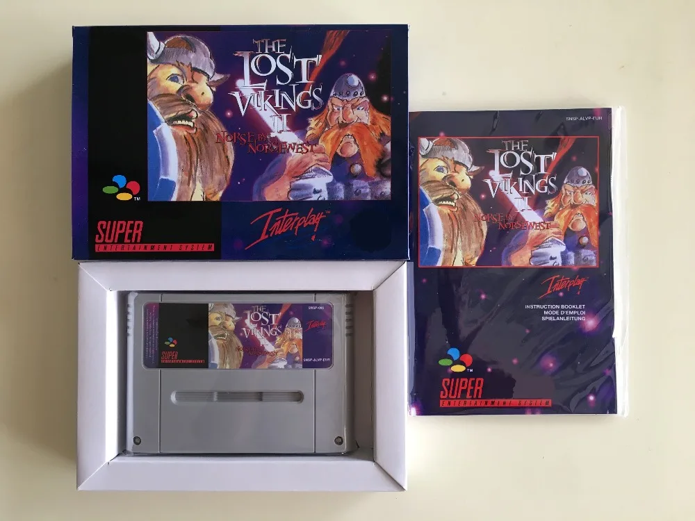 16Bit Games* THE LOST VIKINGS 2-NORSE от NORSEWEST(PAL Европейская версия! Коробка+ руководство+ картридж