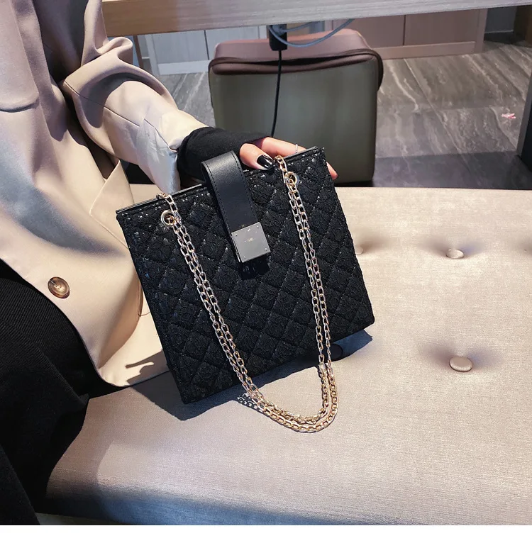 

Rhombus Bag Women's 2019 New Style Korean-style Spiraea Bag with Chain Casual Versatile Crossbody Bag