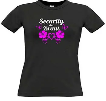 

Security der Braut - T-Shirt für den Junggesellinnenabschied - JGA Braut Security, Größe M (Packung mit 3 T-Shirt)