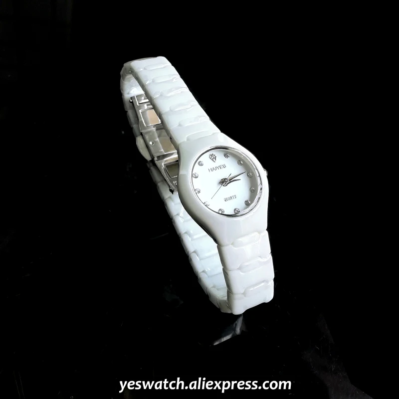 

HAIYES Ceramic Women Watch Top Brand Luxury Crystal Analog Female Dress Quartz Watches New Female Elegant Ladies Wrist Watch