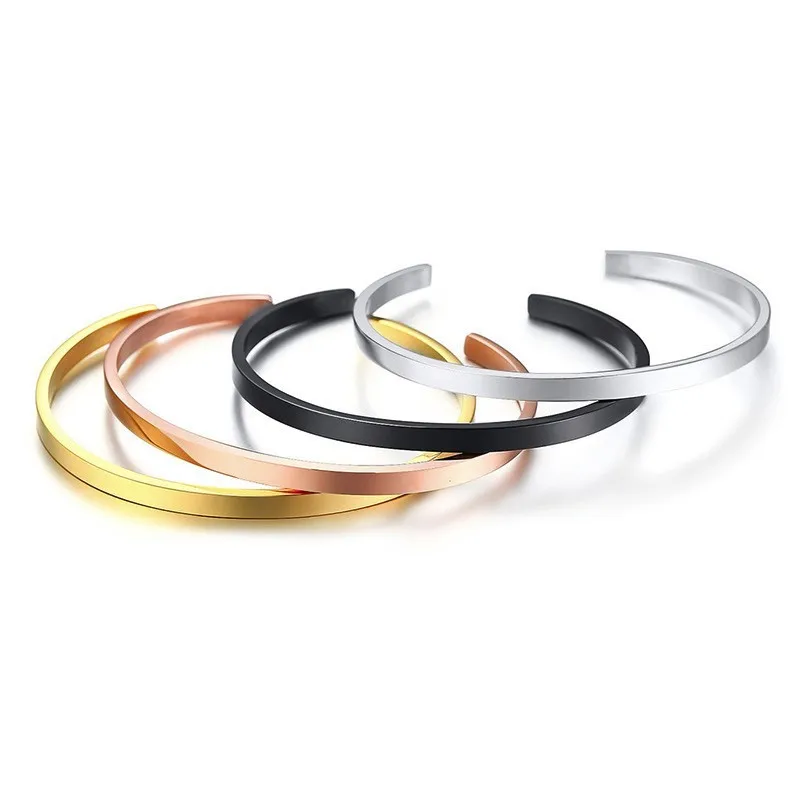 Cuff Bangle Stainless Steel Bracelet Men Woman Jewelry Bangle Bracelet Stainless Steel Bracelet