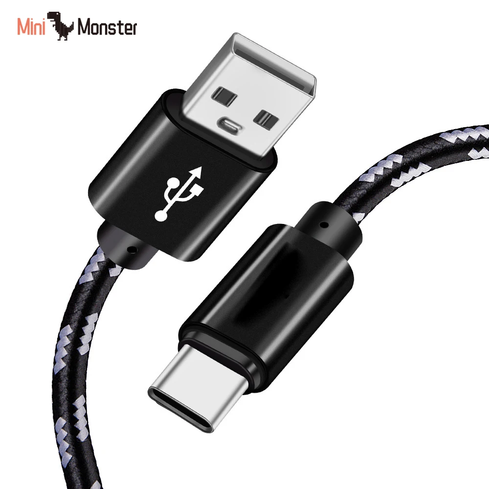 Кабель USB C 1 м 2 3 Быстрая зарядка type-C 0 кабель для передачи данных samsung S9 Redmi Note 7