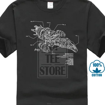 

Summer Short Sleeves Fashion T Shirt Free Shipping Firefly Serenity Diagram Men'S Black T Shirt 019274