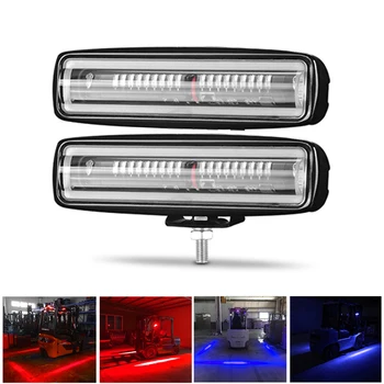 

DERI 1/2/4PCS forklift Led light bar 18 W Red Blue Zone Danger Area warning light Warehouse Fork Truck System safty lights