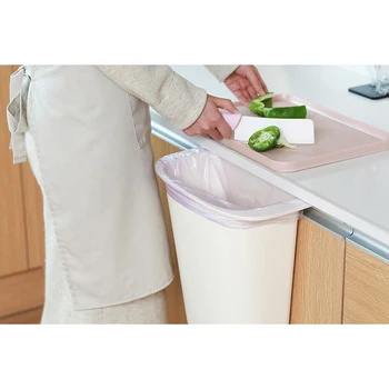 

Over the Cabinet Basket Wastebaskets Multifuctional Hanging Trash Can Waste Bins TB Sale