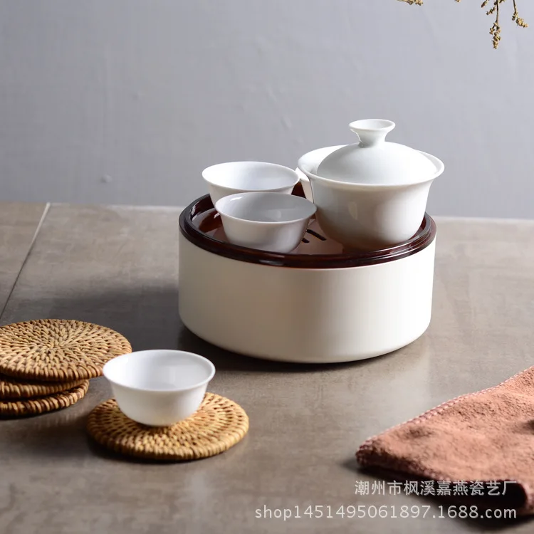 Настраиваемые, с логотипом портативный чайный набор для путешествий Мини чайный набор кунг-фу подарок Чао Чжоу чайный набор кунг-фу оптом
