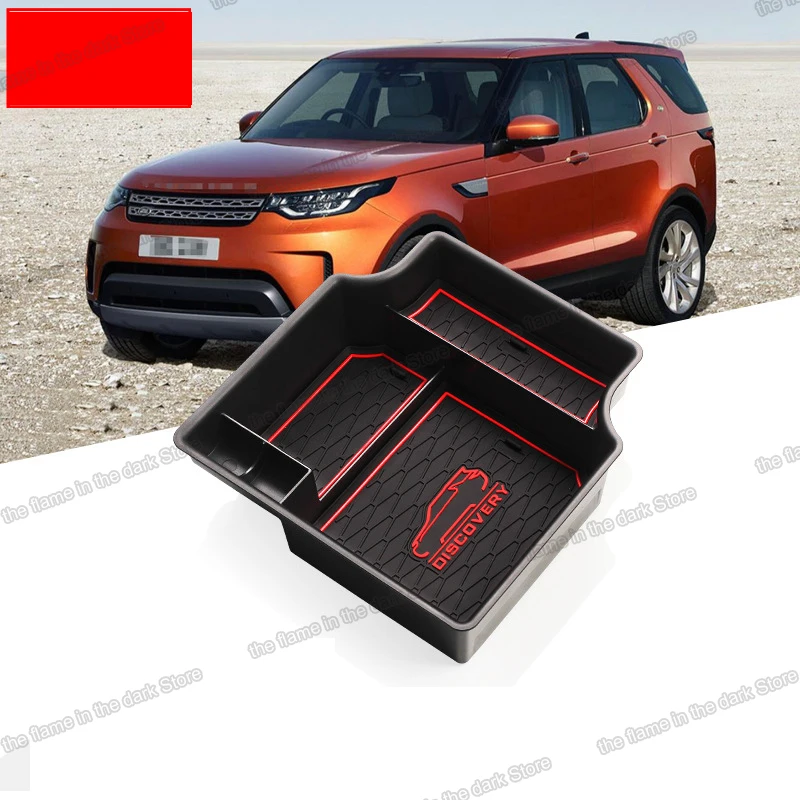 abs car armrest storage plate box organizer tray case for land rover discovery 5 2017 2018 2019 2020 2021 2022 accessories auto |