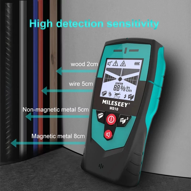 WS120 Multi-Scanner Stud Finder AC Wood Cable Wires Depth Tracker Plumbing  Underground Wall Scanner LCD Beep - AliExpress