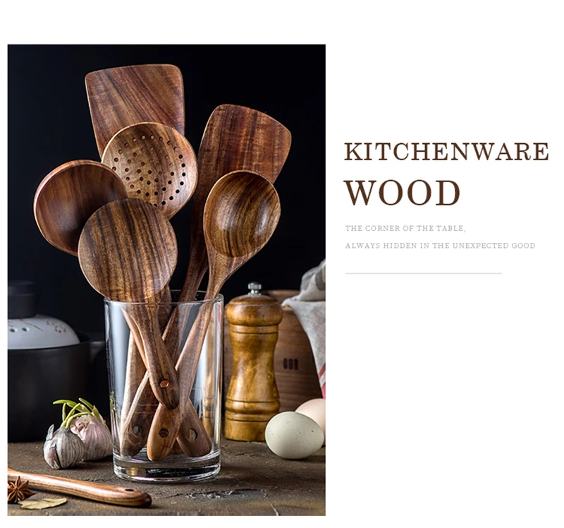 Teak Wood Kitchen Utensils