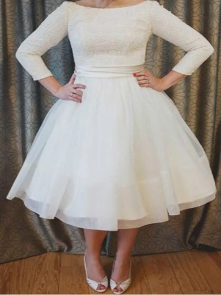 simple short wedding dresses plus size