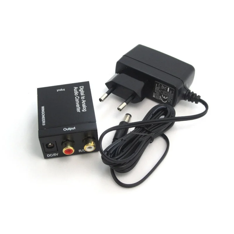 AAAE Top-Digital Toslink/SPDIF в аналоговый стерео 2 x RCA аудио конвертер-цифровой аудио конвертер(Toslink и коаксиальный) в анальный