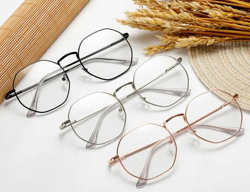 Готовые Очки для близорукости женские корейские модные трендовые Восьмиугольные оправы очки для близорукости студенческие очки для близорукости-1,5