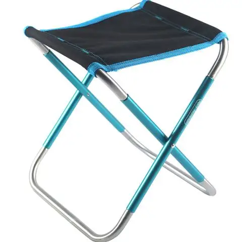 Наружные стулья для кемпинга Складные lightweigth передвижное кресло алюминиевые рыболовные мини-стулья походные инструменты для путешествий - Цвет: Синий
