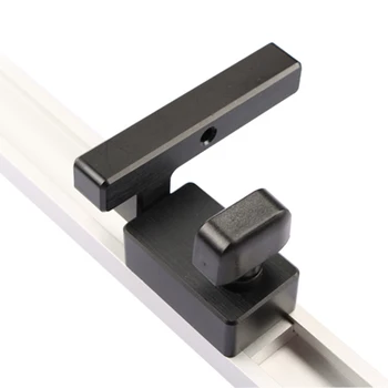 

Wood Working Practical Slider Stop Chute Connector Manual Retainer T-Slot Gauge DIY T-Track Miter Track Tool
