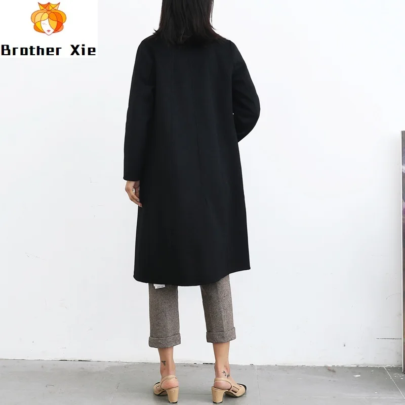 

New Double-sided Cashmere Overcoat Women's long Doll-collar Fashion 100% Wool Outerwear Self-cultivation Korean Edition