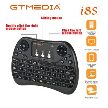 

GTMEDIA I8S Keyboard No Backlit Mini English Wireless 2.4ghz USB Keyboard Touchpad for Android Laptop Smart TV Air Mouse