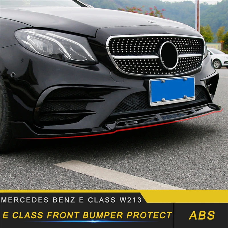 

For Mercedes Benz E Class W213 2017-2019 Car Front Rear Bumper Lip Splitter Diffuser Body Kit Spoiler Bumpers Protector
