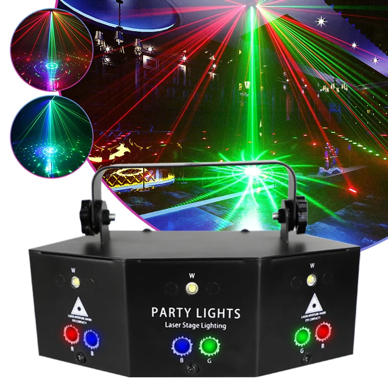 Ceiling LED Club Projector DJ Disco Remote Stage Rgb Spotlight Music for Parties Weddings and Christmas | Лампы и освещение