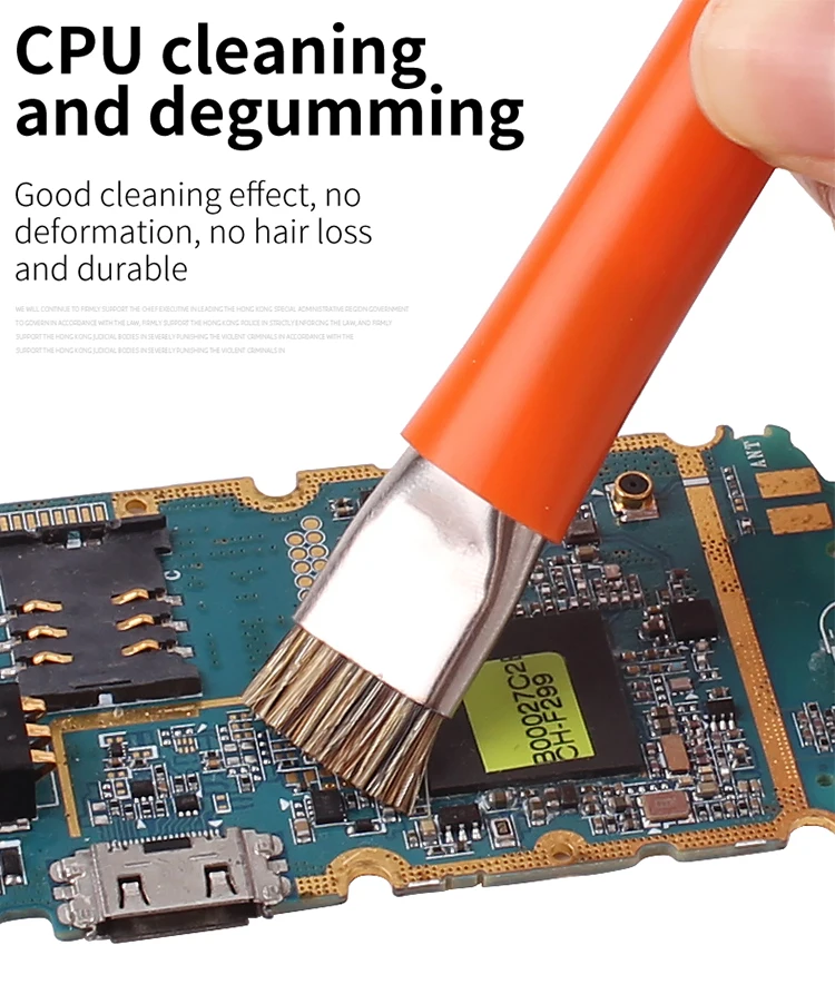 Description Picture 5 of itemLUXIANZI Anti-static Brush Double Head Brush for Cleaning Repair Work ESD Safe For Mobile Phone Tablet Motherboard PCB BGA IC