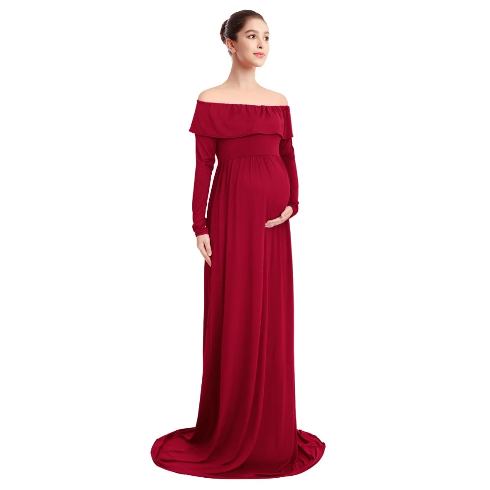 Платье для беременных с длинным рукавом Макси длинное платье для беременных фотография беременной женщины костюмы для свадьбы детское шоу