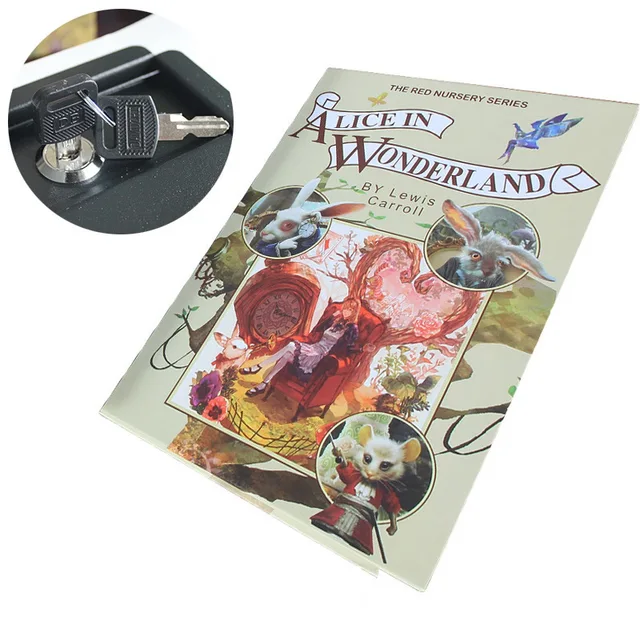 Creative Secret Book Hidden Security Safe Box Money Jewelry Stash Compartment Key/Code Lock Metal Simulation Classic Book Style 6