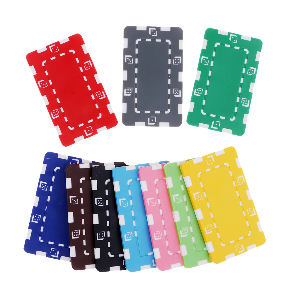 11pcs / Plastic Coins Poker Chips Kit For Table Game Home Casino Party
