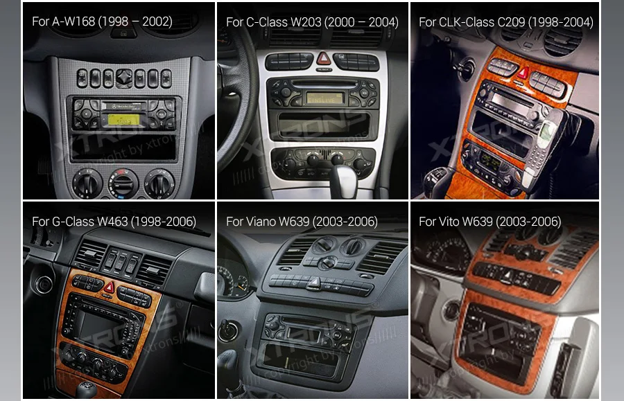 XTRONS Android 9,0 Восьмиядерный автомобильный стерео радио плеер gps OBD для Mercedes Benz A-W168 W203 W209 C209 W463 Viano Vito W639 без DVD