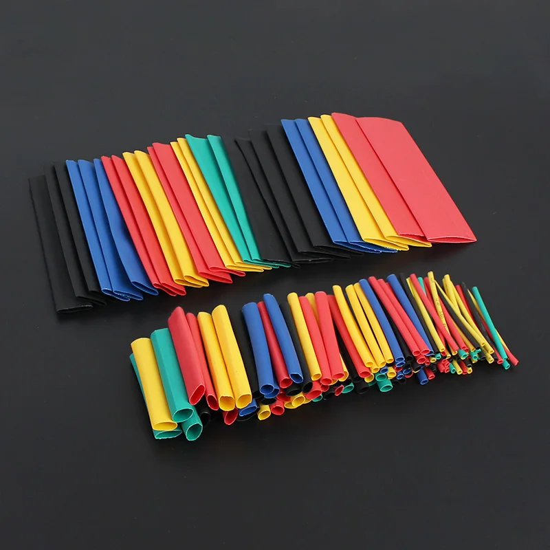 164pcs Thermoresistant Tube Heat Shrink Wrapping KIT, Termoretractil Shrinking Tubing Assorted Pack Wire Cable Insulation Sleeve