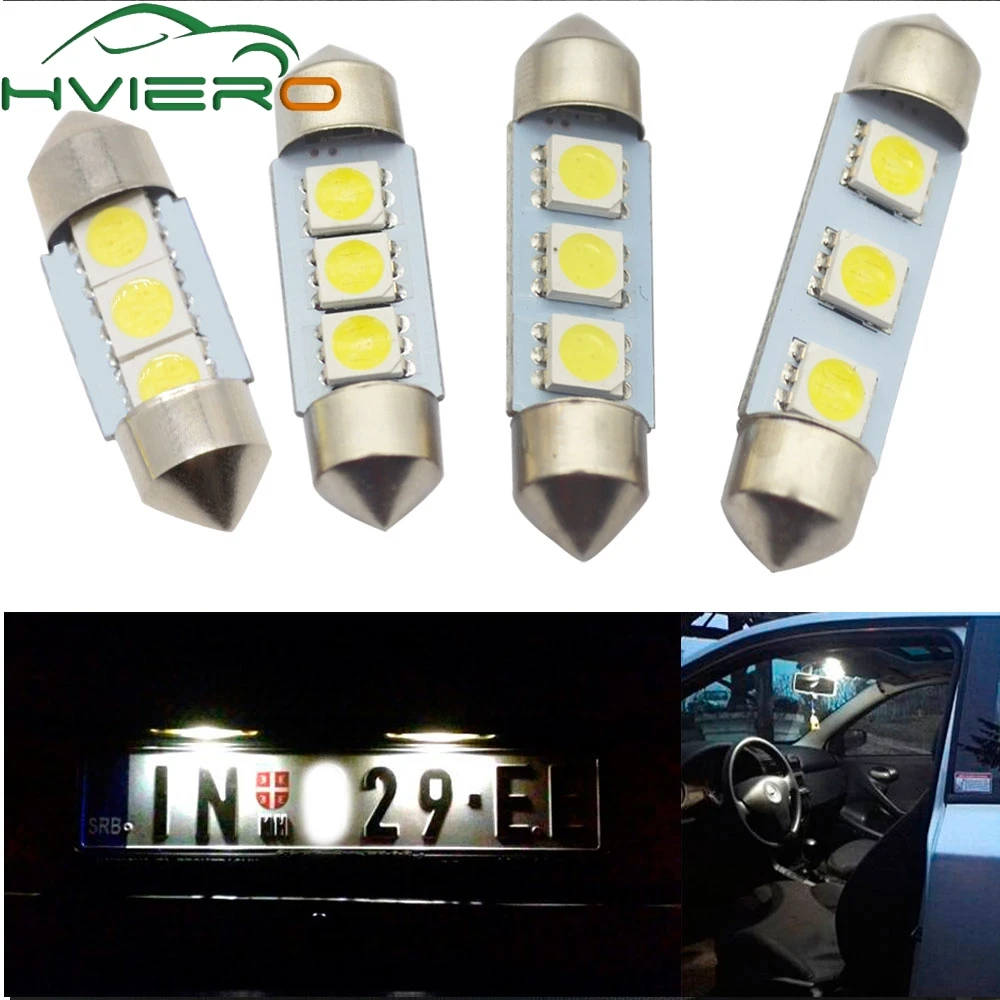 Автомобильная светодиодная гирлянда C5W C10W 5050 SMD 3 36/39/41 мм 12 В постоянного тока 1