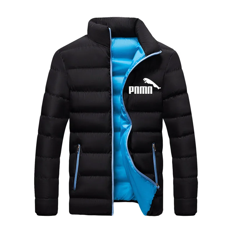 

2020 Men's Jackets Winter Warm Outwear Brand Slim Male Solid Color Printed Coats Running Up Collar Windbreaker M-4XL Jackets