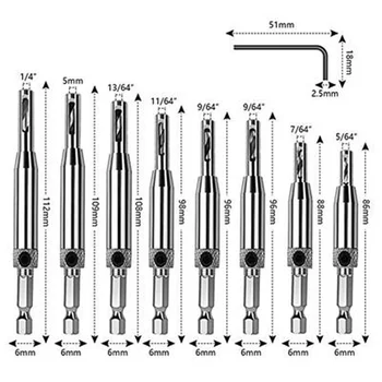 

Newest 1 Set Self Centering Drill Bit Tool Kit for Woodworking Window Door Hinge
