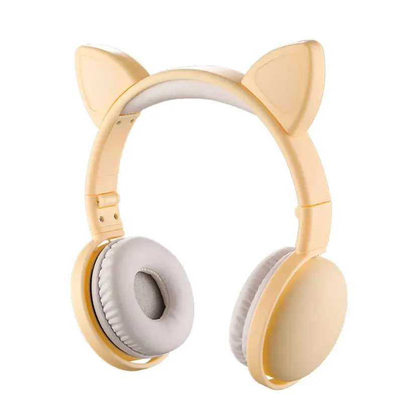Child LED Flashing Cat Ear Headset Wireless Bluetooth Music Headphones Kids Gift X6HA