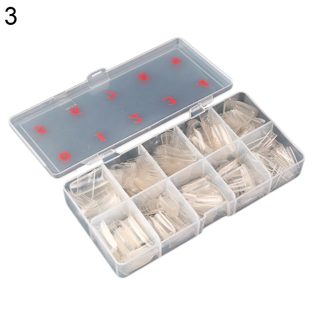 New 500Pcs Long Art Nails Extension Professional Fasle Nail Art Fingernail Full Coverage Manicure Tip Decor - Цвет: 3