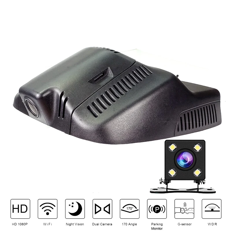 Приложение Wi-Fi для Видеорегистраторы для автомобилей Камера для Mercedes-Benz GLK серии GLK 350 GLK 300 200 260 2012X204 Делюкс двойной видео Регистраторы Dash Cam