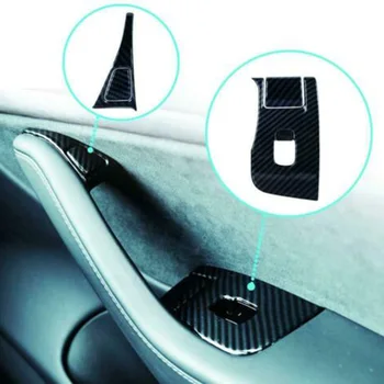 

Inner Decorative Stickers Carbon Fiber Black ABS Replacement Accessories