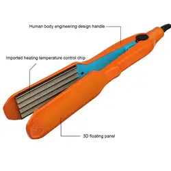Электрическая плойка для волос пушистый гофрированный Железный керамический бигуди волнистые щипцы для завивки волос Инструменты для