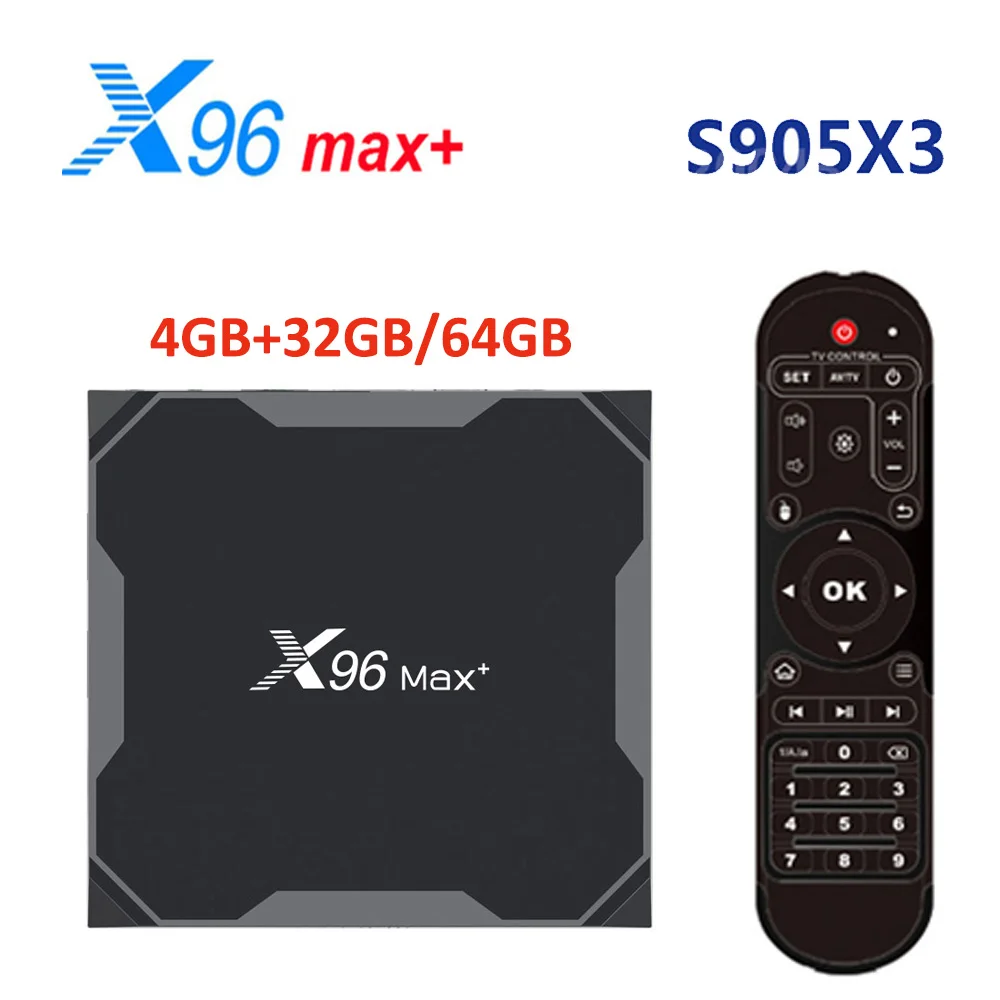 X96 MAX+ Android Tv Box 2 Гб 16 Гб Android9.0 ТВ-приставка 2,4G 5G wifi Bluetooth 4,0 4 ГБ 32 ГБ/64 ГБ ТВ-приставка Amlogic X96MAX S905X3