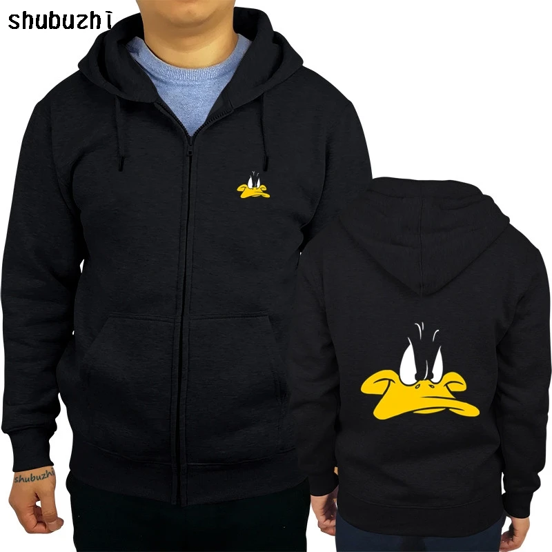 Looney Tunes Даффи Дак 'Даффи лицевая Толстовка для мужчин пуловер осень весна хлопковые толстовки мужские sbz4313 - Цвет: black