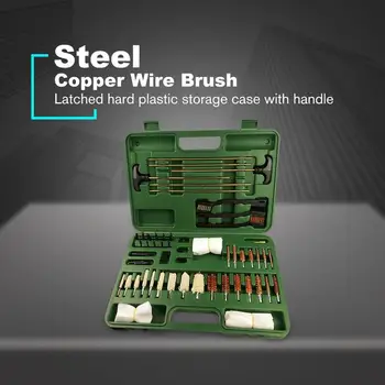 

G190 62pcs Suit Multi-function Copper Wire Cotton Brush Wooden Box Tube Brush Wire Brush Clean Tube Brush Set Cleaning Tools