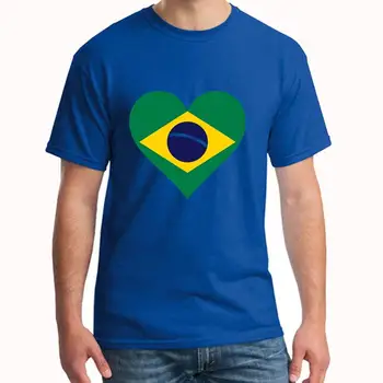 

Designer brazilian heart flag tee t shirts homme 3xl 4xl 5xl cool pop top tee