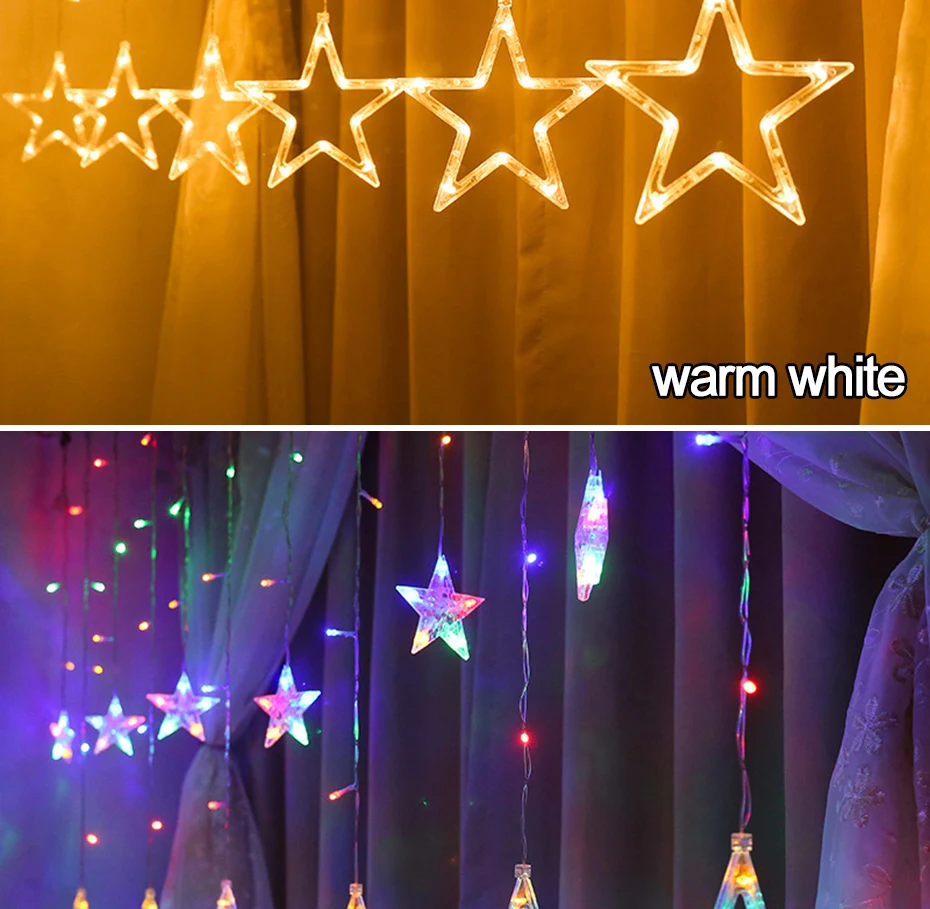 Generic Christmas Fairy Lights Festoon Led String Lights Star Garland