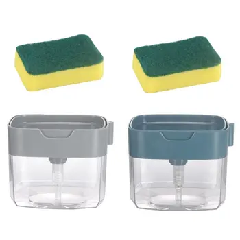 

2-in-1 Pump Soap Dispenser Box and Sponge for Kitchen Dish Soap and Sponge Case M0XD