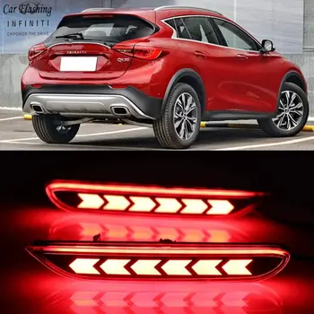 

Red Lens Bumper Reflector LED Light Tail Brake Rear Fog Lamp For Infiniti Q50L Q70 QX30 Q60 Nissan Qashqai X-TRAIL 6000K-6700K