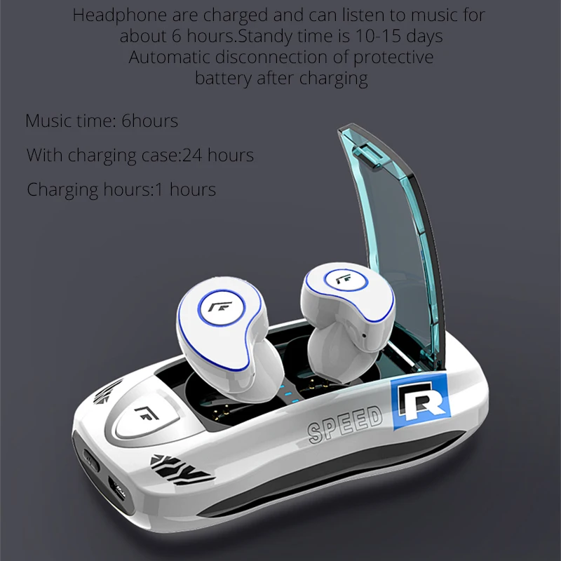 TWS Bluetooth V5.0 наушники беспроводные наушники с шумоподавлением IPX5 водонепроницаемые 6D стерео спортивные наушники для всех телефонов