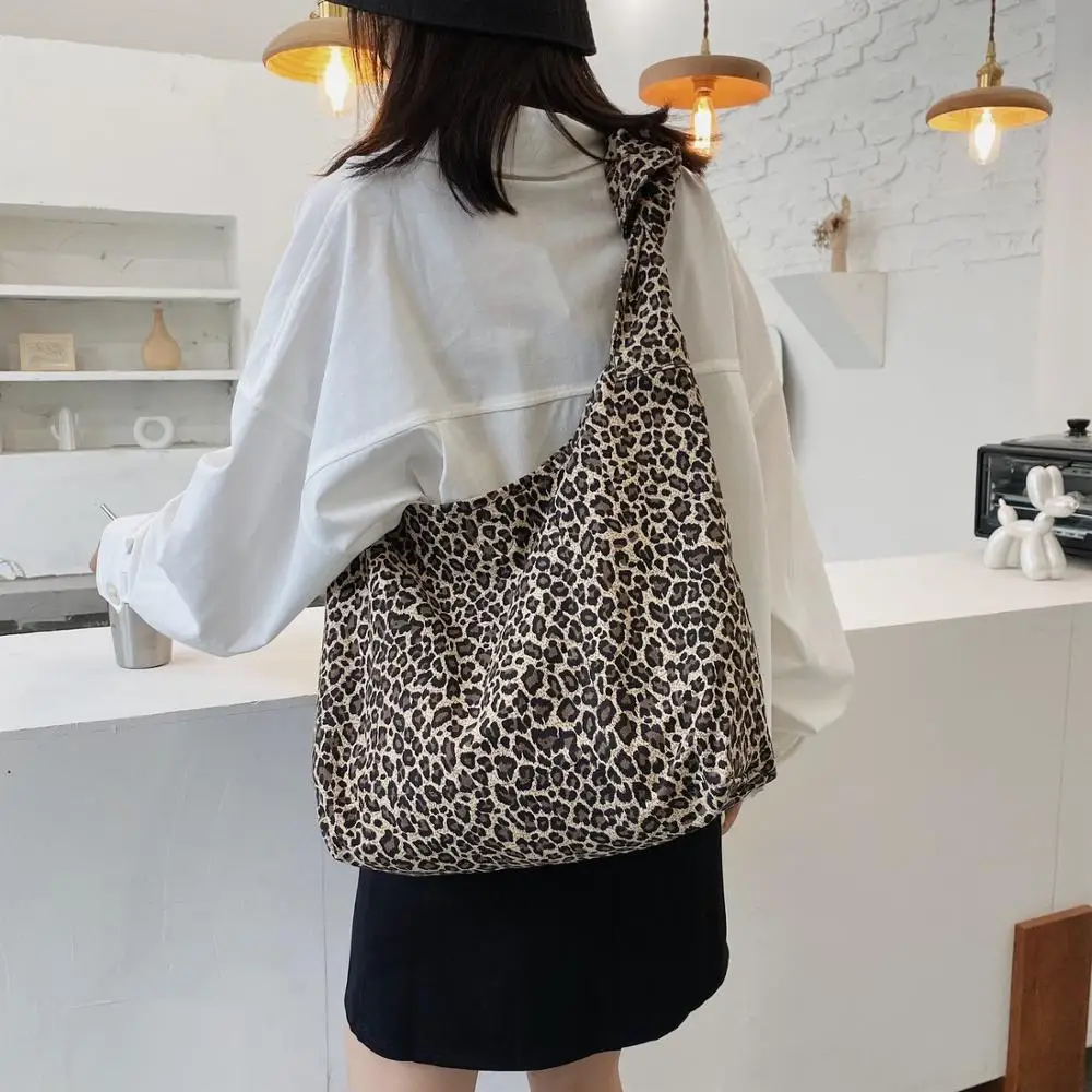 

Bags for Women 2020 Shoulder Handbags Leopard Pattern Bag Canvas Large Shoulder Female Hand Bag Vintage Trend Bags