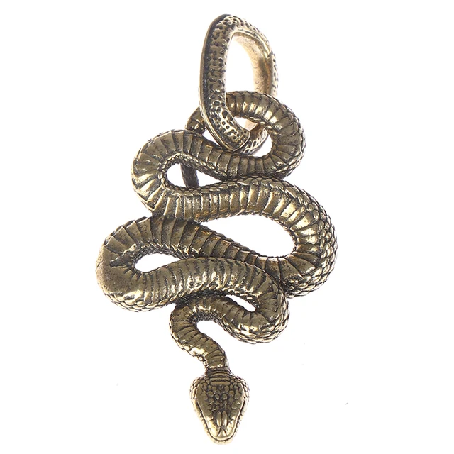 1pc Brass Snake Key Ring Boa Key chain Outdoor Small Accessories Car HanginCARZ